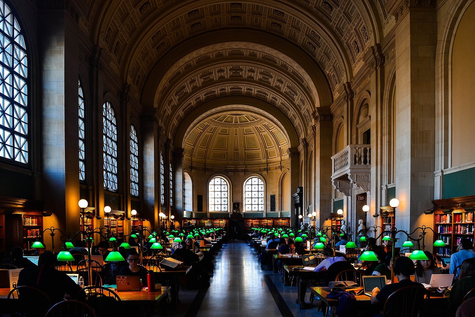 Bates Hall, the main reading room of the Boston Public Library