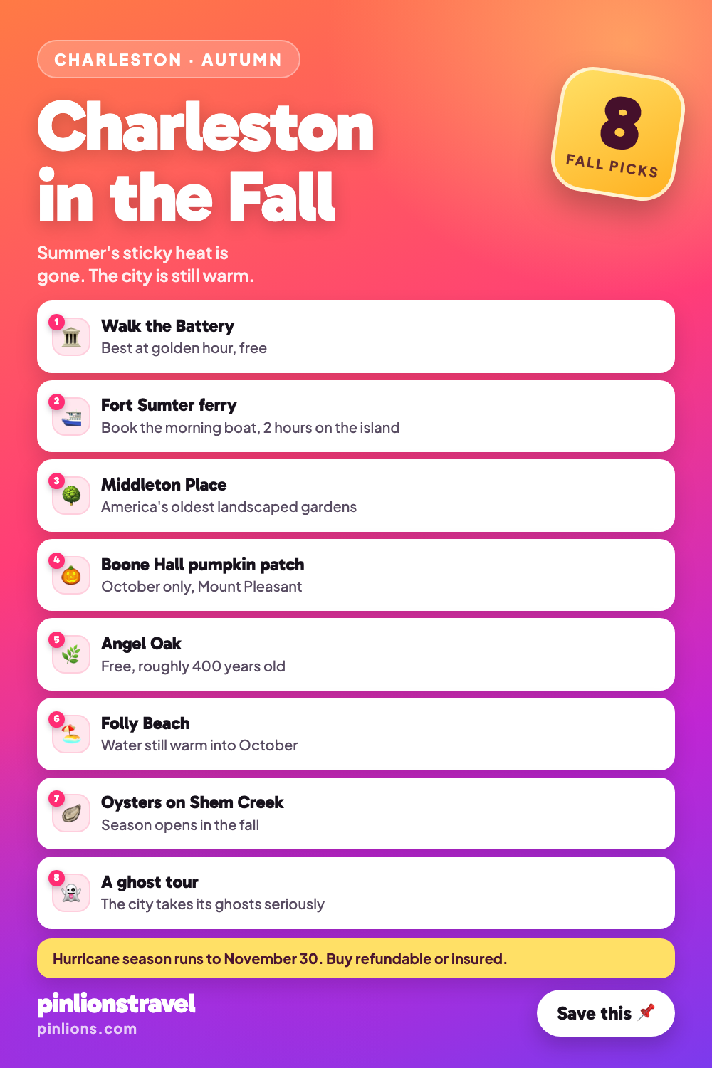 8 Things to Do in Charleston in the Fall