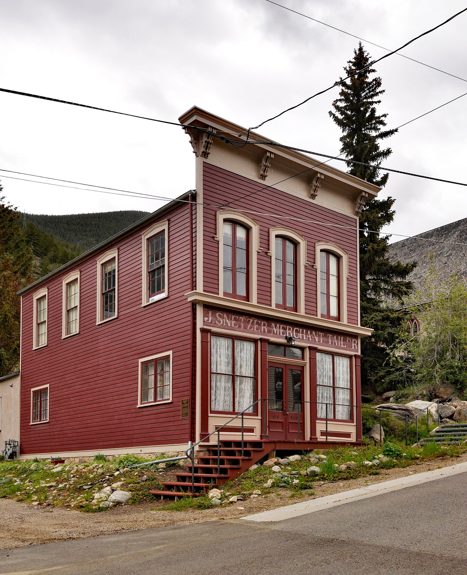 Victorian storefronts in the old mining town of Georgetown, Colorado