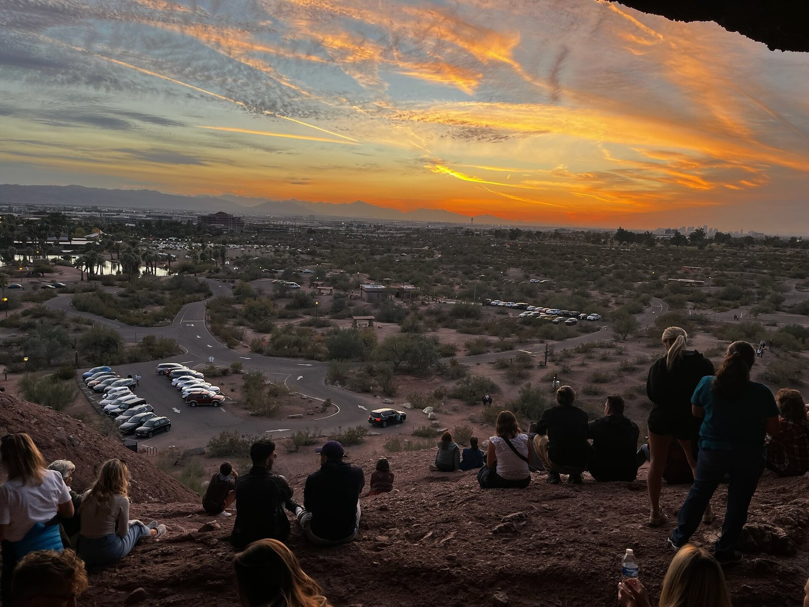 Watching the sunset from Hole-in-the-Rock in Papago Park