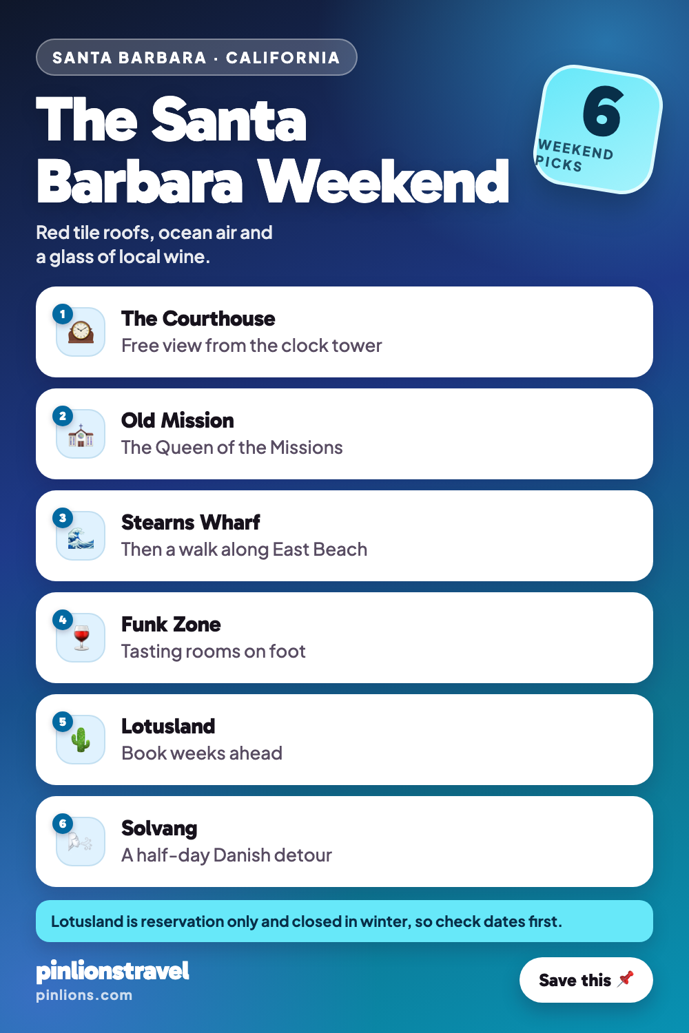 6 Things to Do in Santa Barbara for the Perfect California Weekend