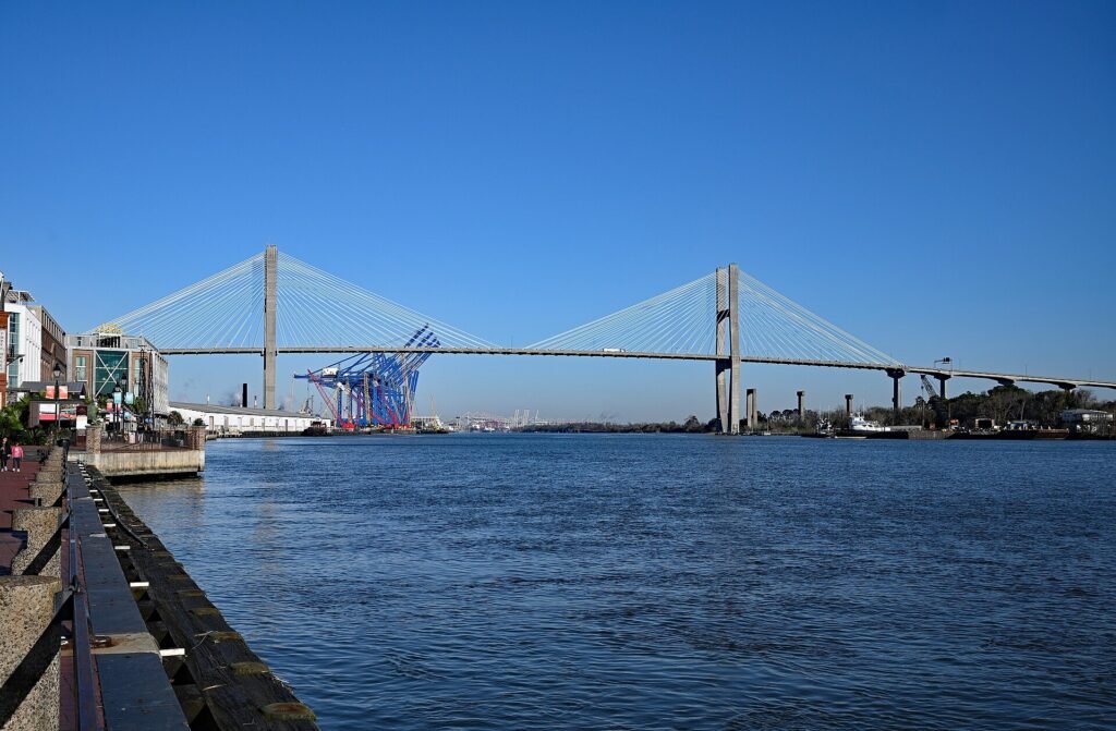 The Talmadge Memorial Bridge over the Savannah River