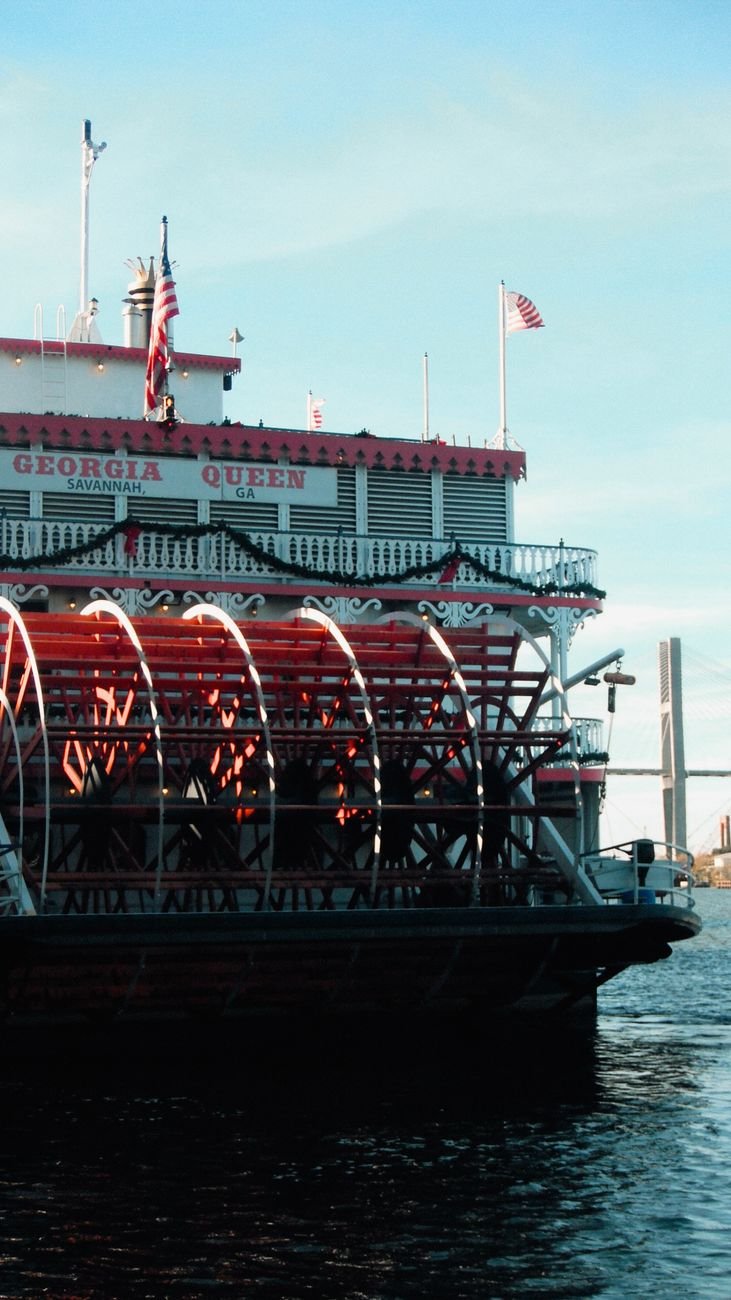 A paddlewheel riverboat on the Savannah River