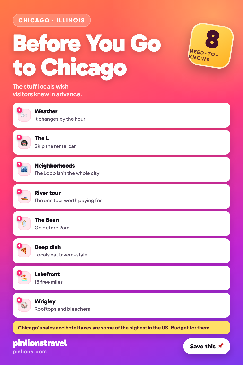 8 Things to Know Before Visiting Chicago