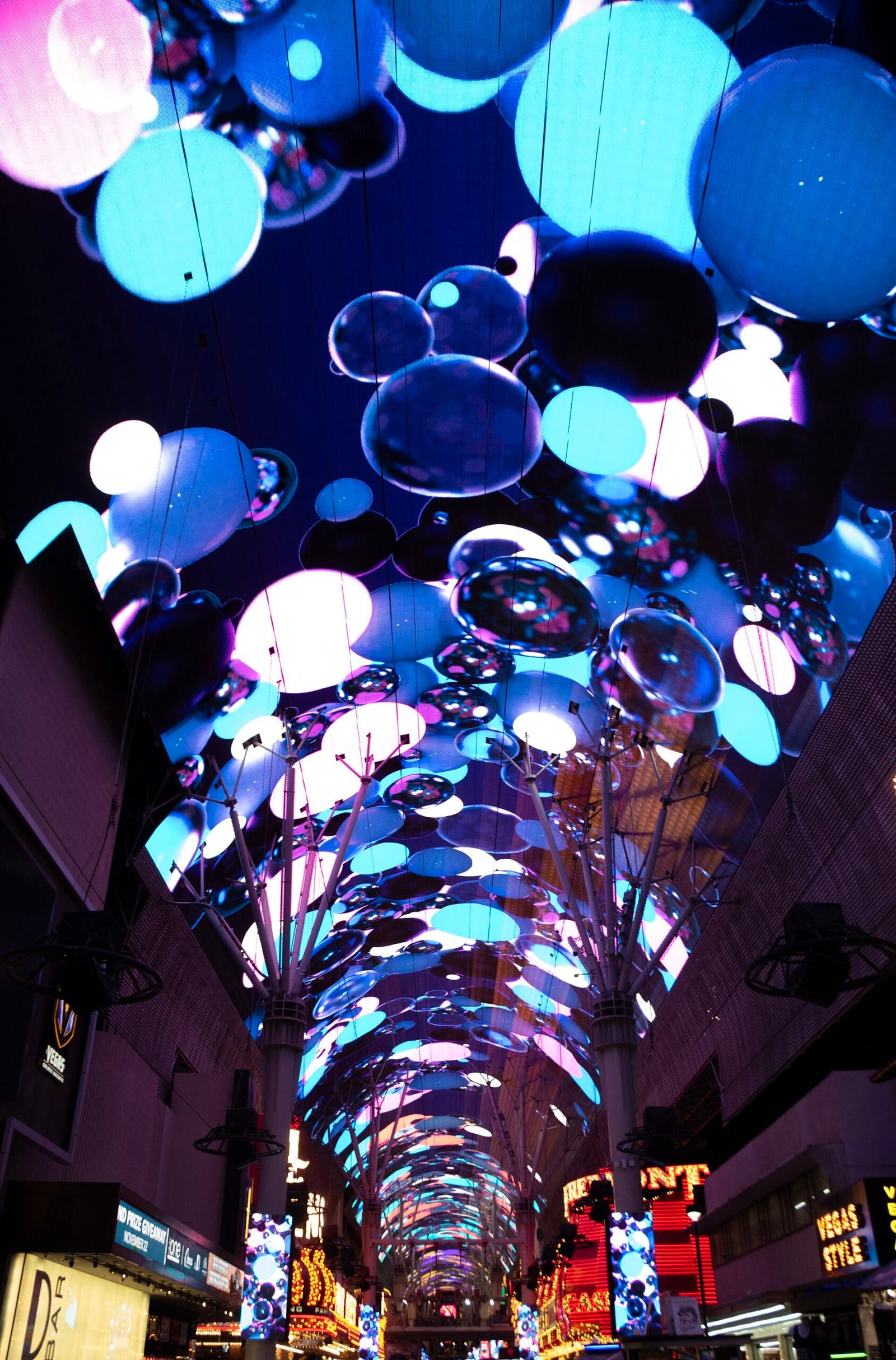 The Fremont Street Experience canopy in downtown Las Vegas