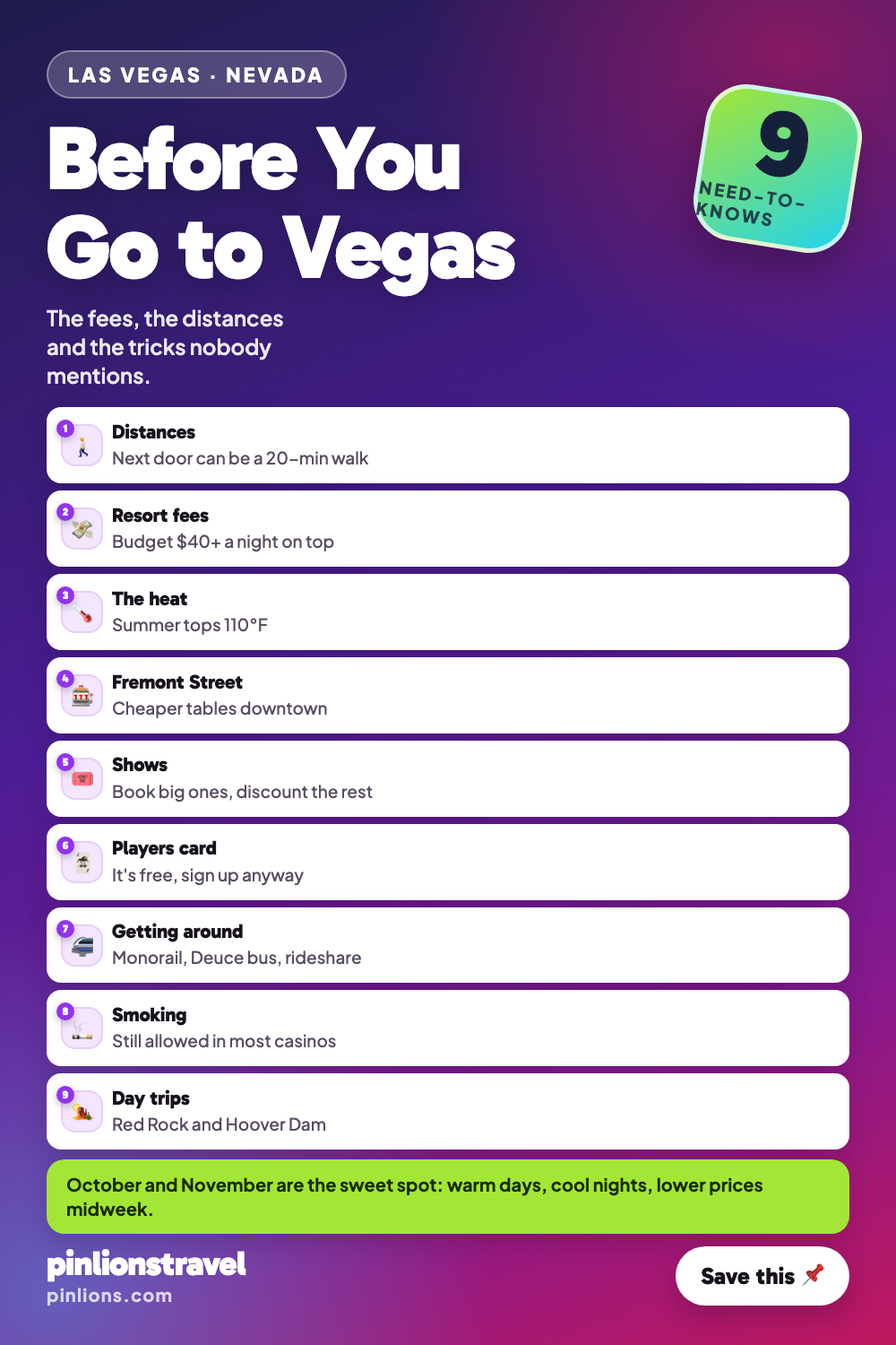 9 Things to Know Before Visiting Las Vegas