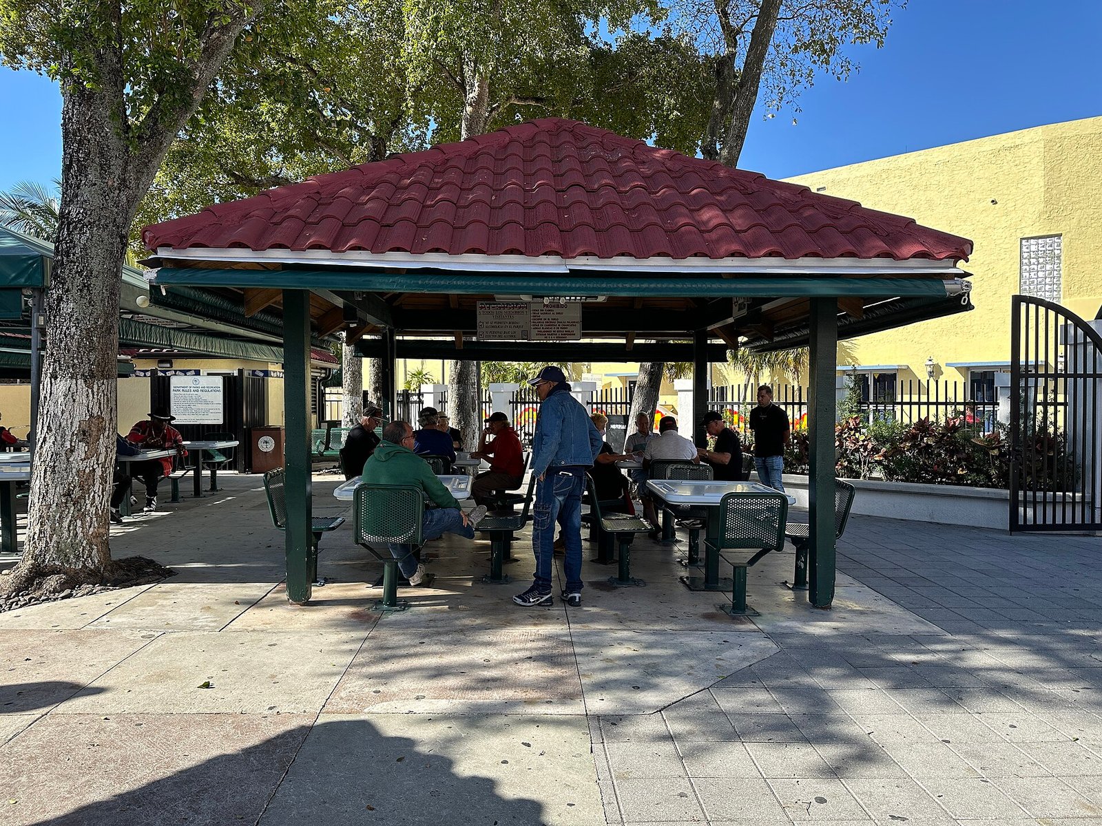 Domino Park, officially Maximo Gomez Park, on Calle Ocho in Little Havana