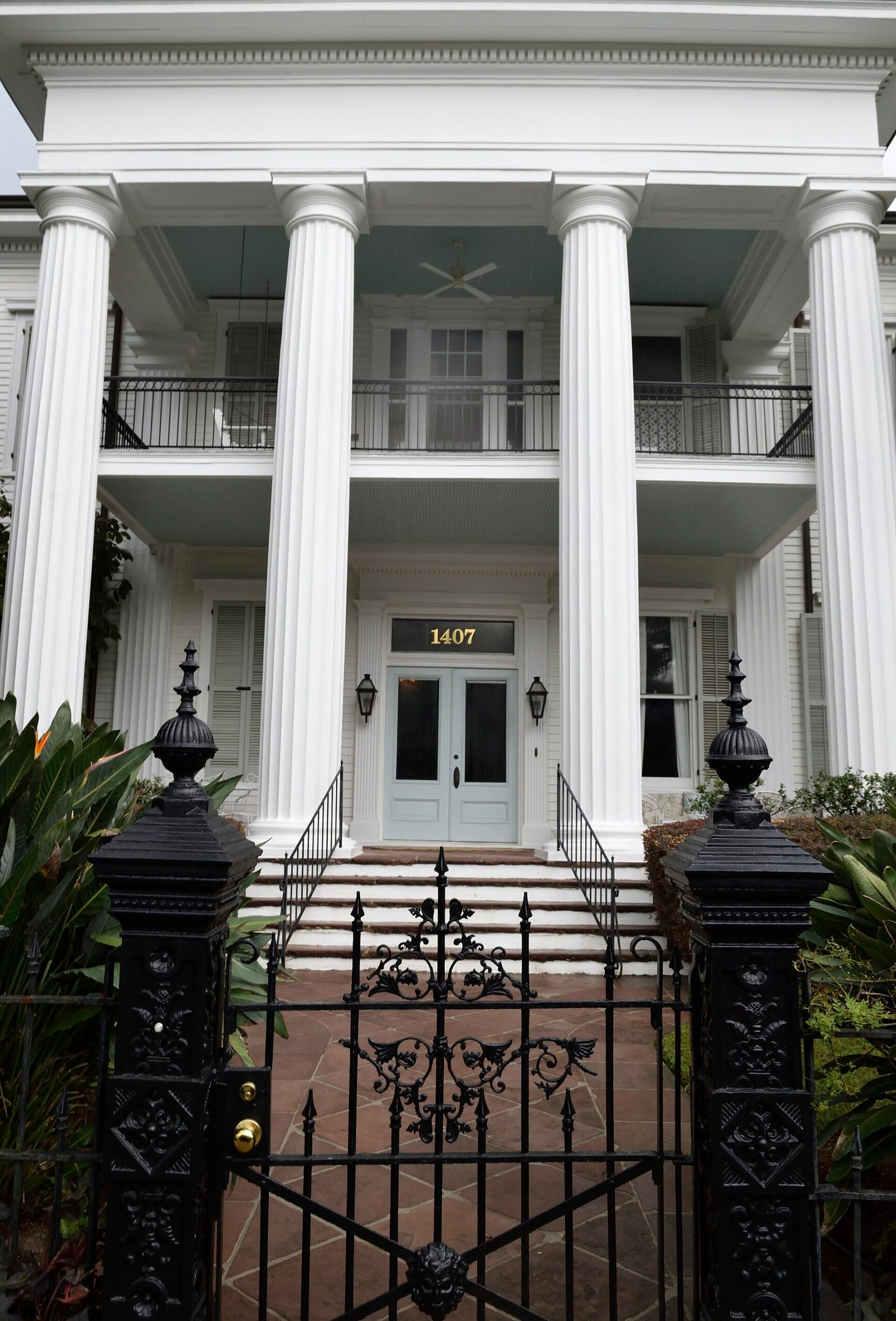 A Garden District mansion on St Charles Avenue in New Orleans