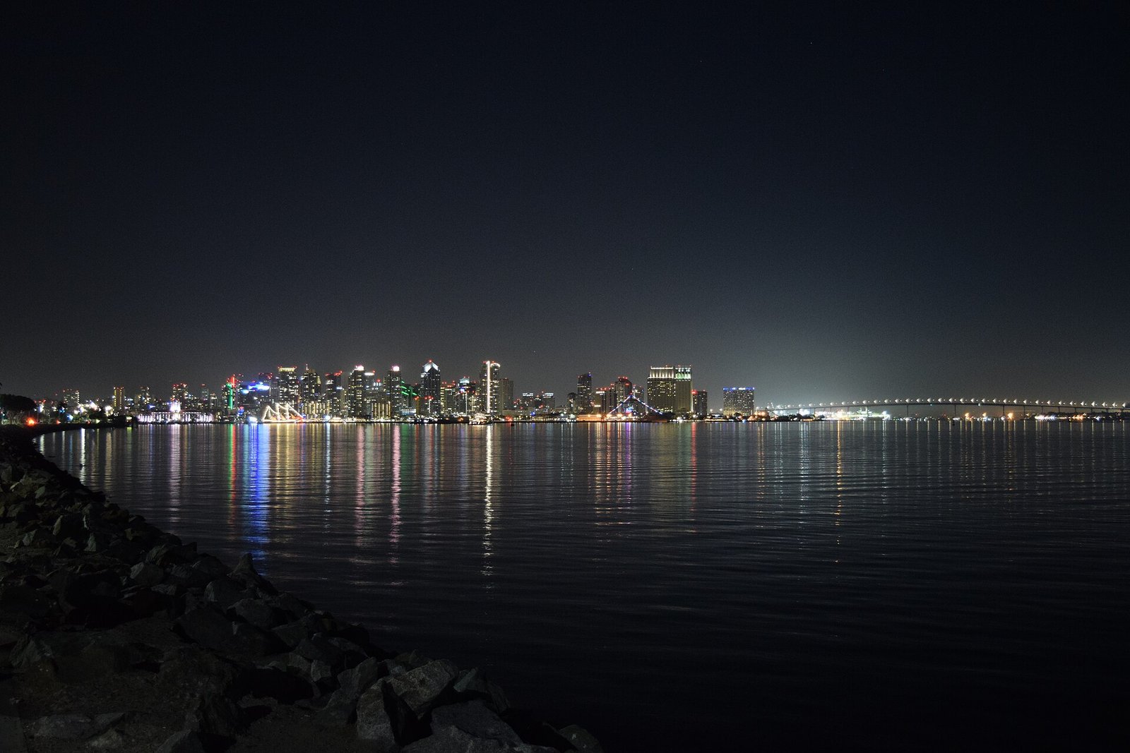 The San Diego skyline over the harbor